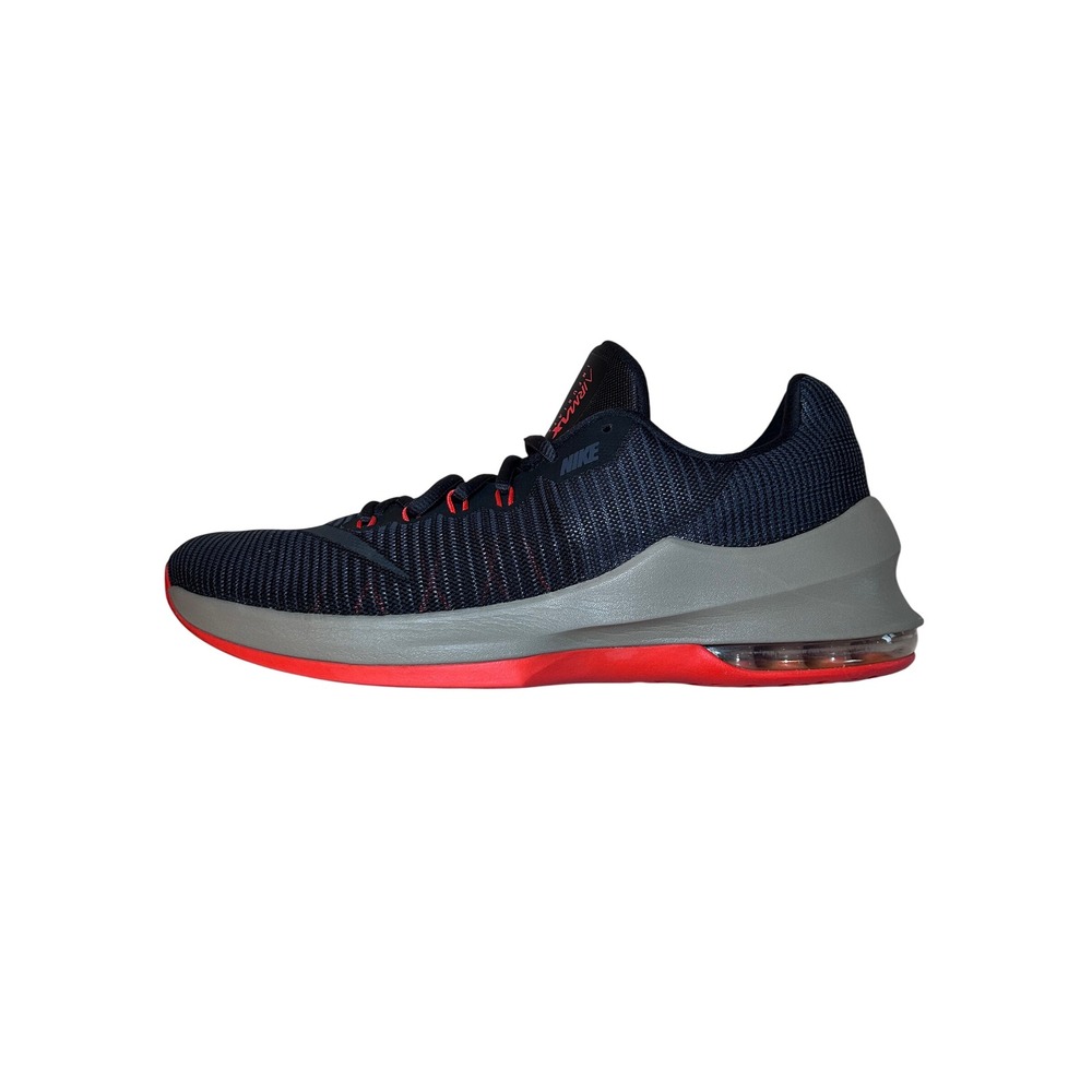 Nike Air Max Infuriate 2 Low Black Anthracite Solar Red Mens 9.5 908975-020